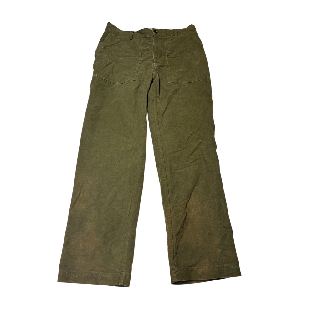 Flint and Tinder Olive Green Corduroy Huckberry Mens 365 5 Pocket Pants M 34X30